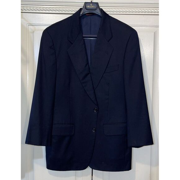 Loro Piana Samuelsohn Blazer Mens‎ 42R Navy Blue 110s Wool Jacket Sport Coat - Picture 2 of 14